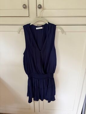 Mustard Seed Navy Sleeveless Mini Dress